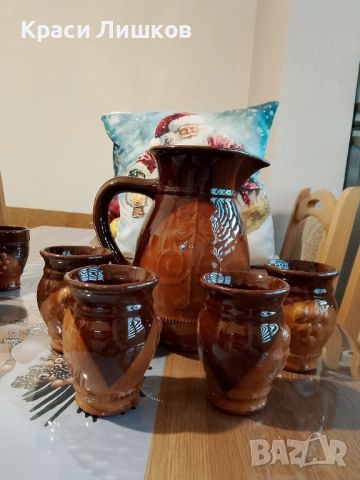 Глинени сервизи за вино, снимка 4 - Антикварни и старинни предмети - 52733872