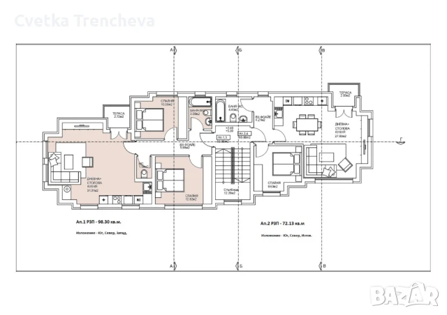 Тристаен апартамент, снимка 1