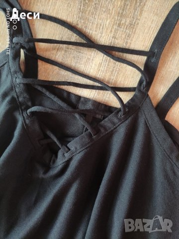 РАЗПРОДАЖБА Черен красив топ, снимка 3 - Потници - 37196644