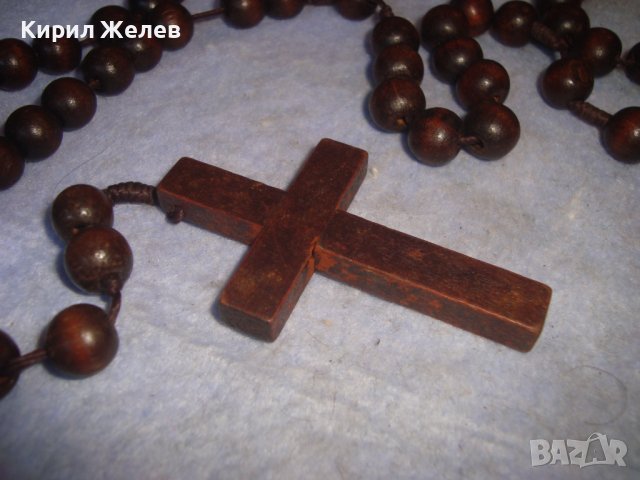 ДЪРВЕНА МОЛИТВЕНА БРОЕНИЦА - ОГЪРЛИЦА с ДЪРВЕНО КРЪСТЧЕ МНОГО КРАСИВА РЪЧНА АРТ ИЗРАБОТКА 27488, снимка 11 - Други ценни предмети - 36975042