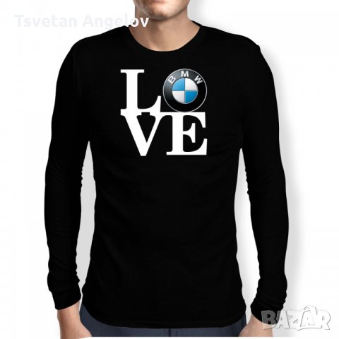 Мъжка тениска BMW LOVE white, снимка 2 - Тениски - 32569680