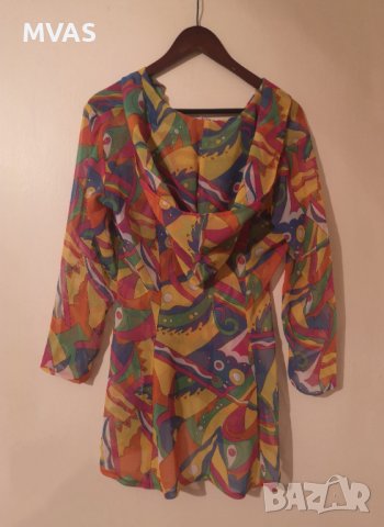 Нова шарена наметка с качулка S-M Halloween костюм, снимка 2 - Костюми - 38346070