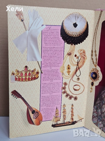 Нова ретро кукла Барби 1994 Elizabethan Queen Barbie, снимка 8 - Кукли - 52676401