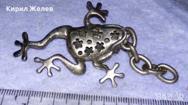 ПОСРЕБРЕНА АЖУРНА МЕДНА КРИСТАЛНА ЖАБКА АРТ ВИСУЛКА за ДАМСКИ КЛЮЧОДЪРЖАТЕЛ 34592, снимка 3 - Други - 39067925