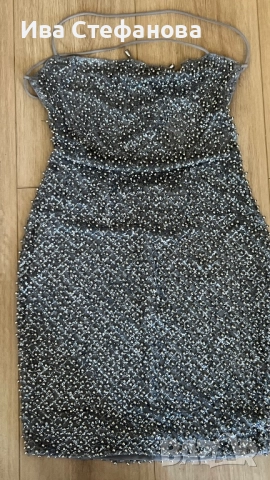 Нова елегантна парти коктейлна официална сива рокля Oh Polly , снимка 12 - Рокли - 50226063