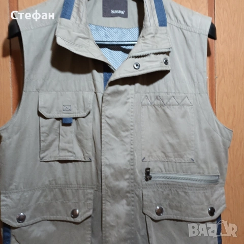 Тъмносив елек с 8 джоба, снимка 2 - Якета - 53067268