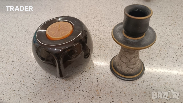 декоративен свещник поставка за чаена свещ  лице глава