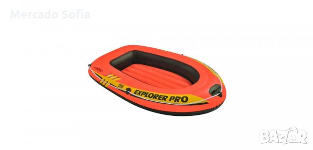Надуваема лодка, оранжев Intex, снимка 1 - Водни спортове - 33447749