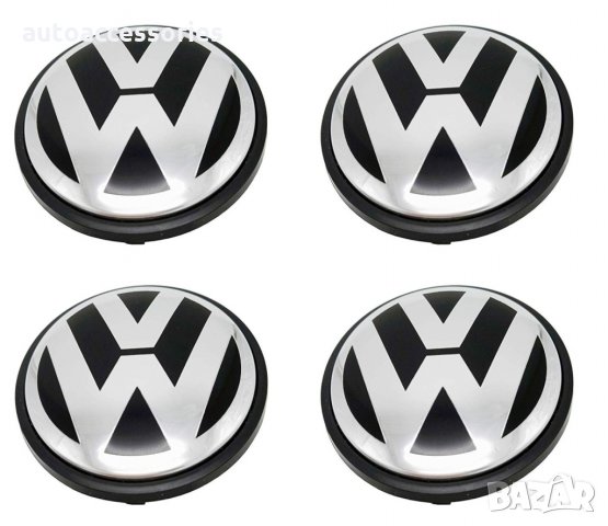 3000053079 Капачки за алуминиеви джанти VW 55мм/51мм, , снимка 2 - Аксесоари и консумативи - 35327280