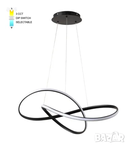 LED пендел трио Ø600mm 48W черен VITO, снимка 1