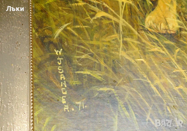 Картина Тигър,масло върху фазер,подпис,рамка. , снимка 3 - Картини - 51318936