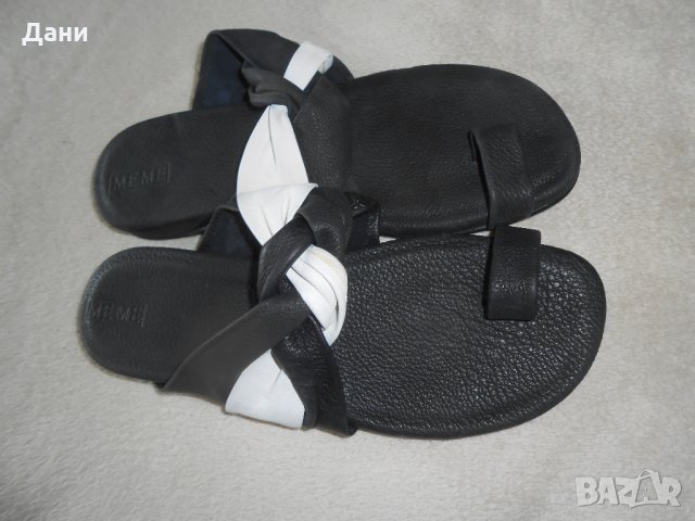 Елегантни кожени чехли meme 100 % кожа , снимка 2 - Чехли - 26819151