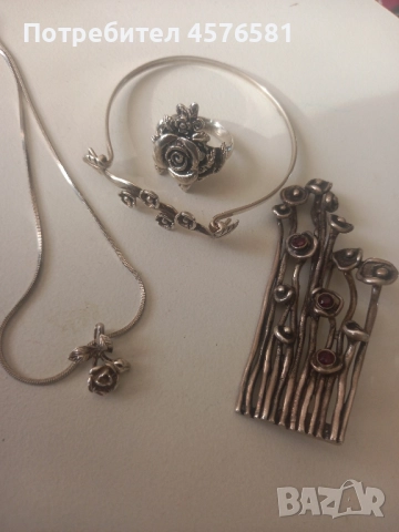 рози сребро ръчна изработка , снимка 2 - Колиета, медальони, синджири - 52422671