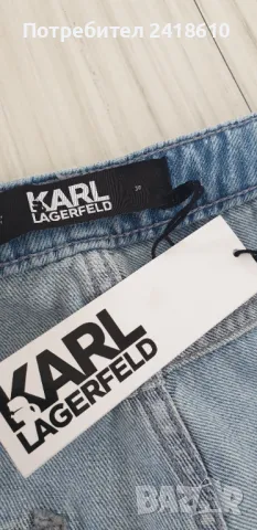 Karl Lagerfeld 2 Tone Denim Jeans Short Womens Size 30 НОВО! ОРИГИНАЛ! Дамски Къси Панталони!, снимка 12 - Къси панталони и бермуди - 49530879