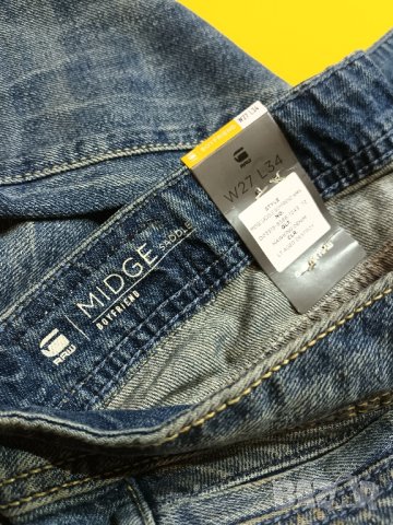 Нови G-Star Raw Дамски Дънки Midge Boyfriend W27/L34 , снимка 7 - Дънки - 43402763