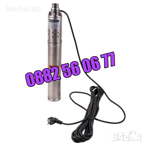 Потопяема сондажна винтова водна помпа 1100W, 3 m3/h, ф 100 мм