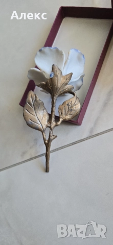 Винтидж порцелан с метал, рядка находка, 1950г, снимка 6 - Сервизи - 52124431