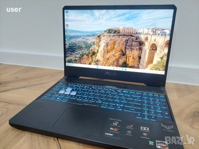 Геймърски лаптоп Asus TUF Gaming FX505DV 16GB RAM DDR4 Nvidia RTX 2060 6GB 512GB SSD Ryzen 7 3750H