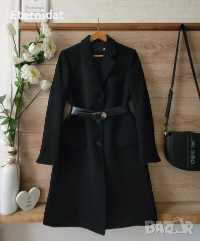 Ново черно палто ALBERTO ASPESI , снимка 2 - Палта, манта - 51863596