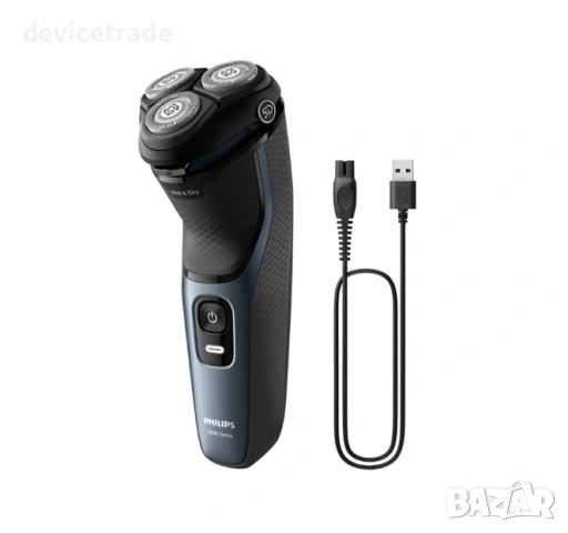 Самобръсначка Philips Shaver Series 3000 S3144/00, Мокро и сухо бръснене, снимка 3 - Електрически самобръсначки - 53301145