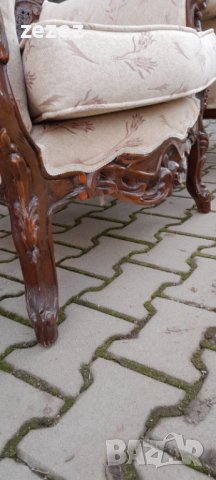 Кресла Рококо масив орех-2бр., снимка 8 - Дивани и мека мебел - 43489176