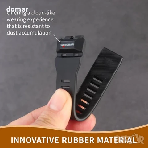 Мека силиконова резервна каишка за мъжки часовник Casio GBD-100, черна, снимка 3 - Мъжки - 51416373