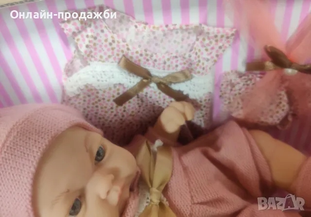 Детска кукла бебе в розово, снимка 6 - Кукли - 48422134