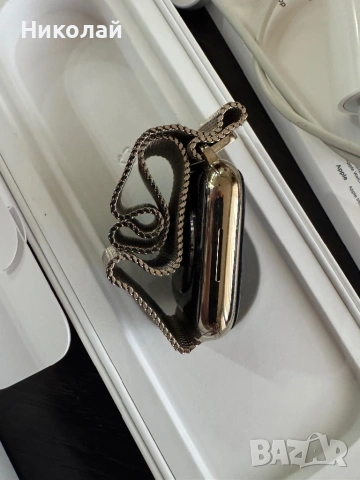 Смарт часовник Apple Watch 7,Cellular,Gold Stainless Steel 45mm,Gold Milanese Loop, снимка 13 - Apple iPhone - 53398731