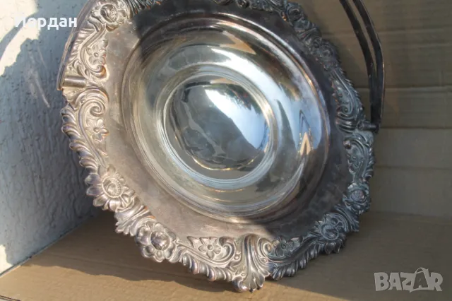 Посребрена масивна фруктиера, снимка 4 - Други - 47764621