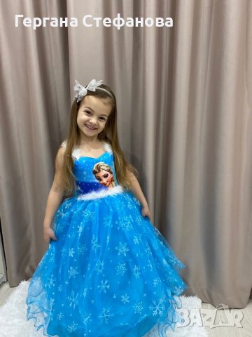 Рокля Елза с обръч Размери -2/3г.3/4г.4/5г.5/6г,6/7г.7/8г.8/9г.9/10г. Цена -62 лв, снимка 4 - Детски рокли и поли - 44102929