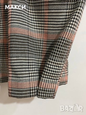 Марково стилно модерно ватирано яке с джобове, капси и топла мека подплата в актуален десен каре, снимка 6 - Якета - 35023008