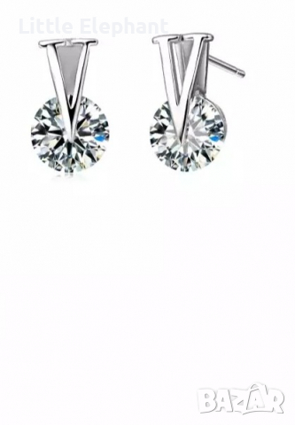 Сребърно колие с ланче,бранд,white/Сребърни обеци,бранд,white/нови, снимка 3 - Колиета, медальони, синджири - 36574391