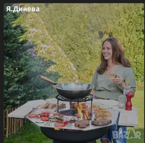 Барбекю на дървени въглища 2в1 , снимка 4 - Барбекюта - 52251121