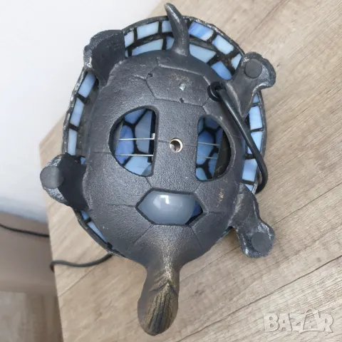 Настолна лампа - костенурка изработена в стил Tiffany, снимка 6 - Настолни лампи - 50045563