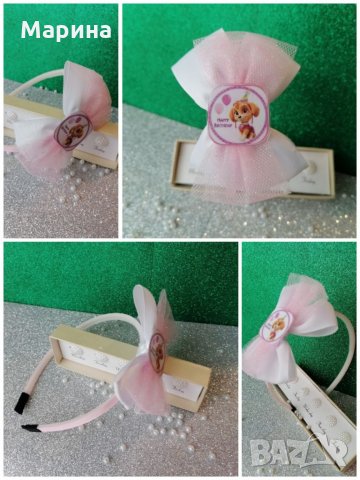 Красиви празнични диадеми със Скай в нежно розово! Ново! , снимка 4 - Шноли, диадеми, ленти - 32582967