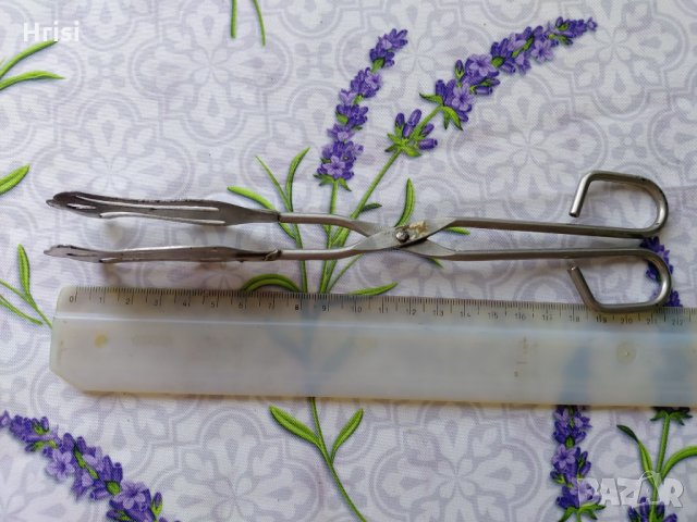 Ретро метална щипка за сервиране, снимка 9 - Прибори за хранене, готвене и сервиране - 33367695