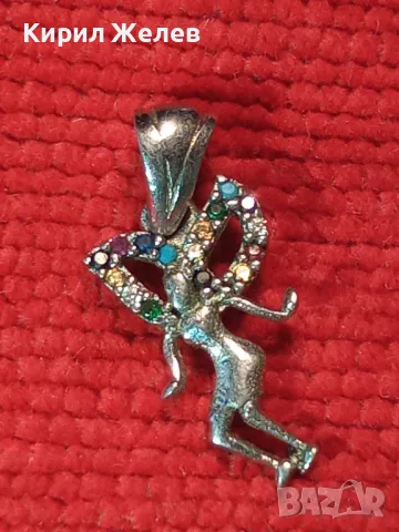 ФИГУРАЛЕН СКЪПОЦЕНЕН СРЕБЪРЕН ПЕНДАНТ ФЕЯ СРЕБРО 925 с БЯЛА ПОЗЛАТА и РАЗНОЦВЕТНИ ЦИРКОНИ 45585, снимка 11 - Колиета, медальони, синджири - 49001664