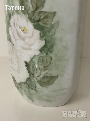 Ръчно рисувана порцеланова ваза Kaiser Germany, снимка 6 - Вази - 53174854
