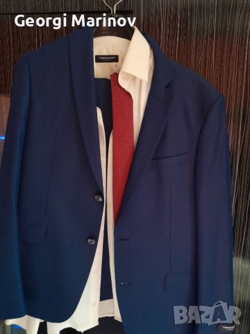 Костюм Teodor син класически с, риза и вратовръзка, снимка 2 - Костюми - 39599868