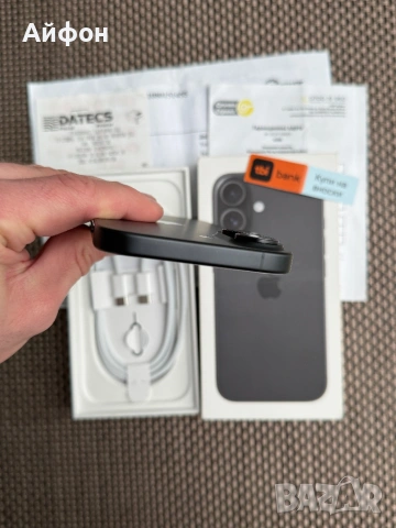 НОВ! *ЛИЗИНГ* iPhone 16 128Gb Black 24М ГАРАНЦИЯ, снимка 9 - Apple iPhone - 53520243