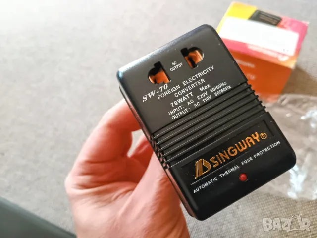 Singway® SW-70 transformer 220 to 110V, снимка 4 - Ресийвъри, усилватели, смесителни пултове - 50138232