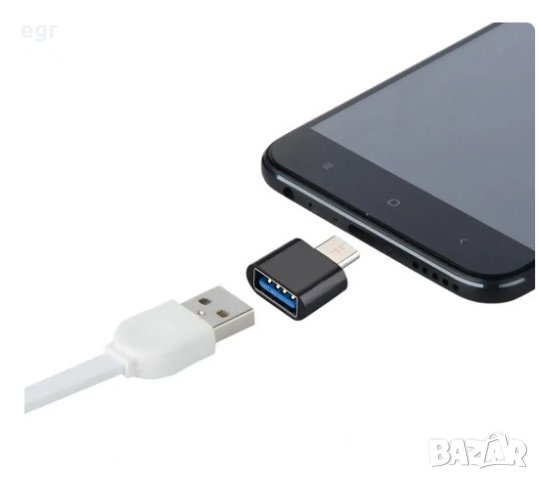 OTG ОТГ Преходник микро USB M->USB F , снимка 2 - USB кабели - 43083106