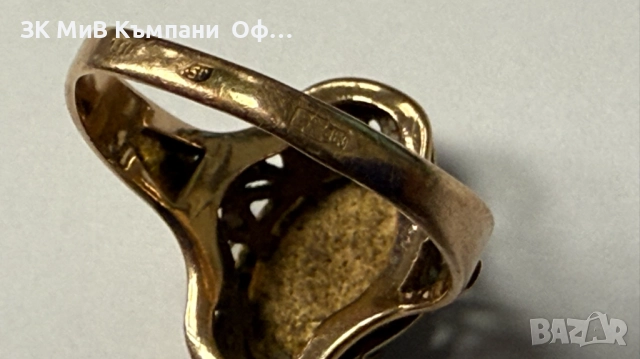 Уникален златен пръстен РУСКИ - 4.51гр. - 14К, снимка 4 - Пръстени - 52954275