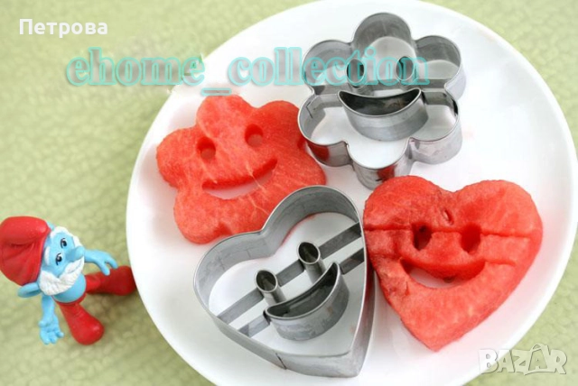 Усмихнати резци за бисквитки - 2 модела - сърце и кръгче или 2 сърца, снимка 6 - Форми - 44476895