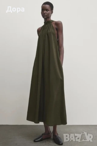 Massimo Dutti тъмнозелена рокля М, снимка 1