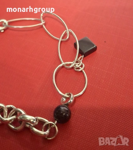 Сребърна гривна, снимка 4 - Гривни - 44233315