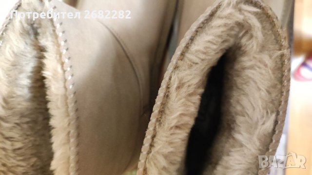 Боти естествена кожа светло сиви - Нови, снимка 4 - Дамски боти - 31099686