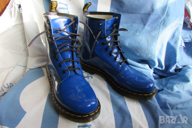 Мъжки кубинки Dr. Martens 1460 Royal Blue Обувки естествена кожа DSQUARED2 маратонки , снимка 2 - Мъжки боти - 53089776