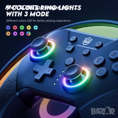 NYXI Chaos Switch Pro безжичен контролер/RGB LED подсветка-Nintendo Switch/Lite/OLED,програмируем