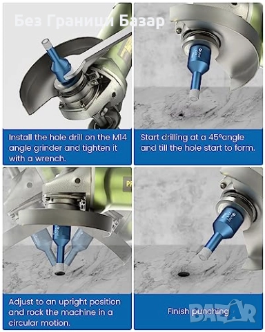 Нов Комплект диамантени свредла 6–20 мм M14 за твърди материали и плочки, снимка 5 - Диамантени и режещи инструменти - 52407515